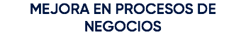 MEJORA EN PROCESOS DE NEGOCIOS